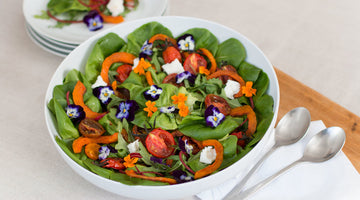 Flowery rainbow salad